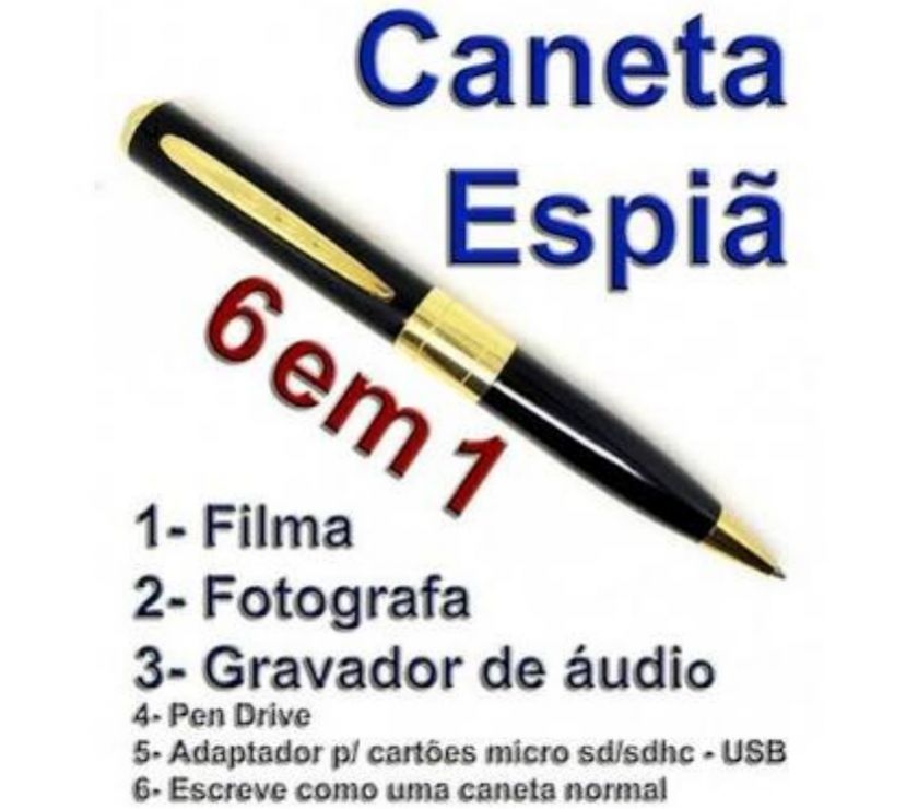 CANETA FILMADORA E ESPIÃ