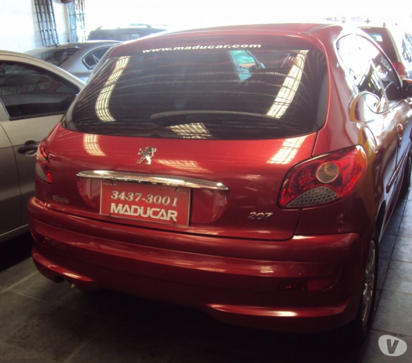 Peugeot 207 XR  flex completo vermelho