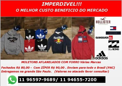 Moletons Aflanelados Várias Marcas