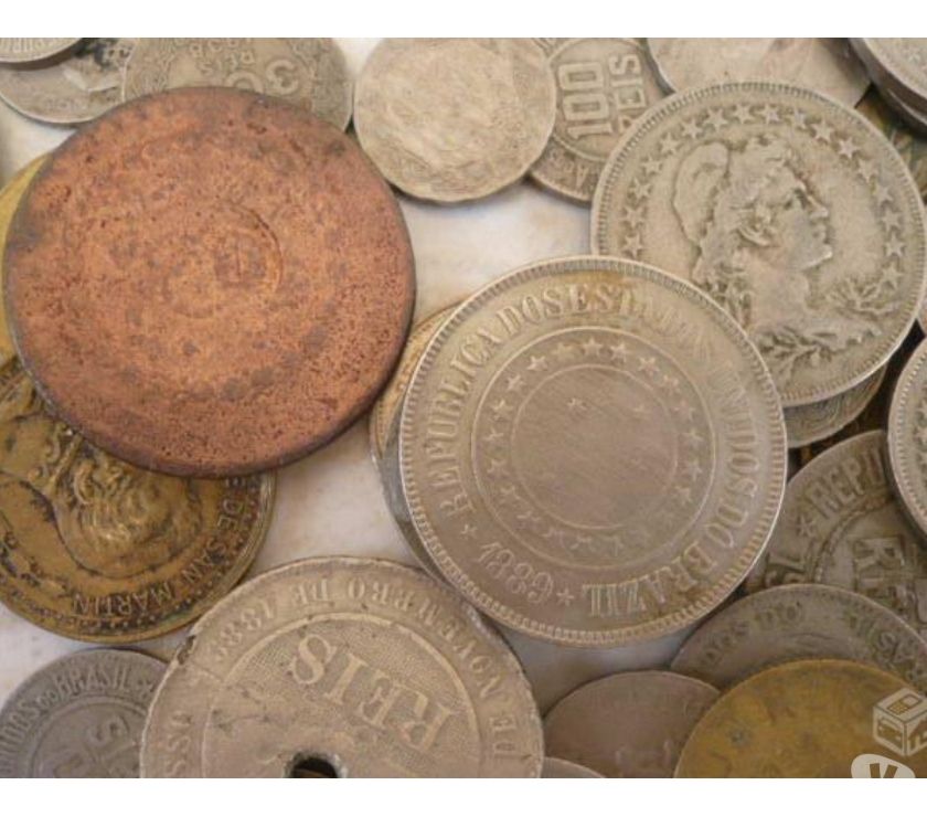 Vendo  moedas de réis variadas e raras R$500 tudo