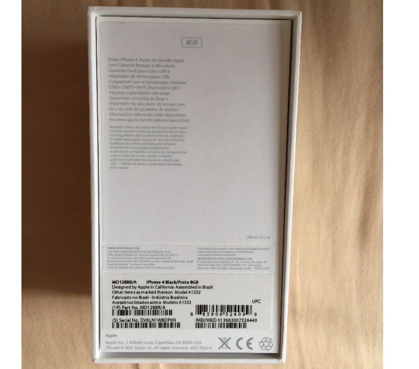 Caixa Original Iphone 4