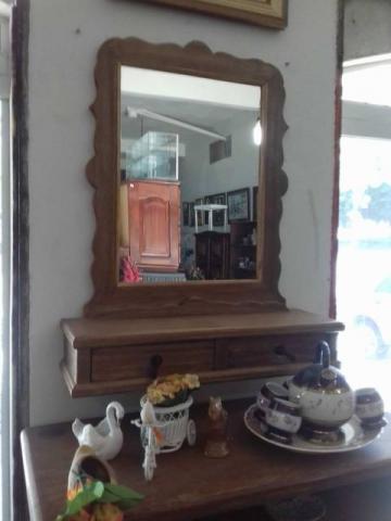 Console de Parede com Espelho em Madeira