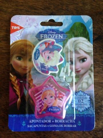 Kit Frozen Disney - Apontador + Borracha - Novos