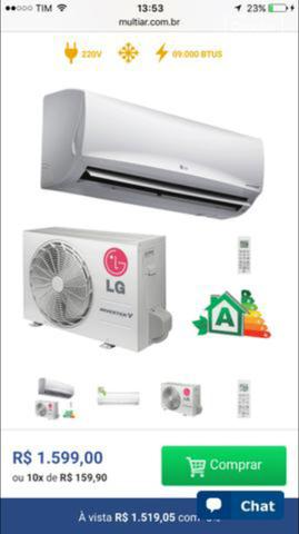 Ar Lg 12 mil quente e frio zero sem uso