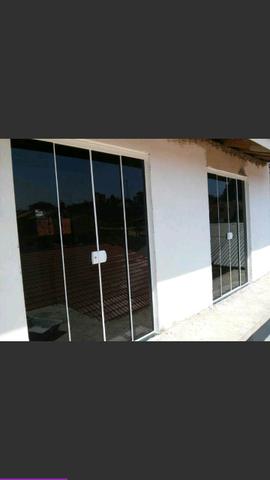 Porta janela de vidro Sacada box de vidro temperado