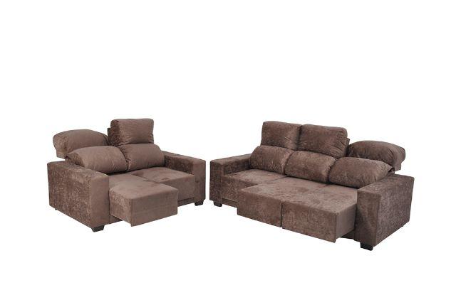 Sofa 2 e 3 lugares chaise retr. encost.reclinável 40%off