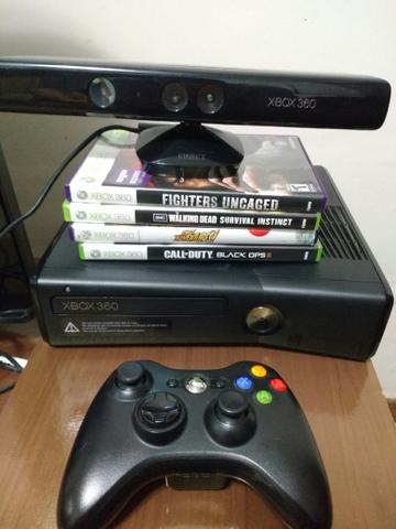 Xbox 360 + kinect + 6 jogos