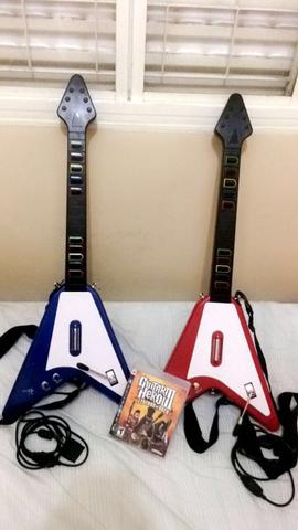 Duas guitarras PS3 entrada USB com jogo Guitar hero 3 R$150
