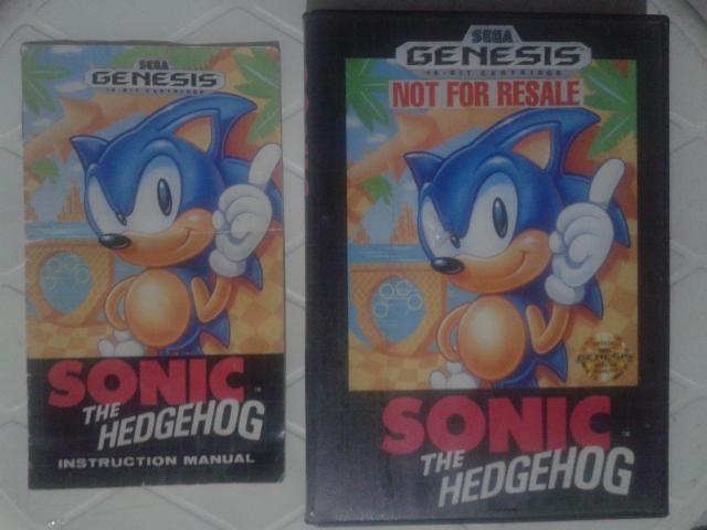 Caixa e manual sonic the hedgehog