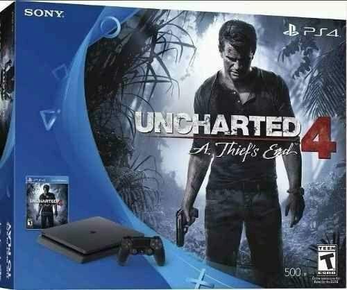 PS4 Slim, Jogo Uncharted 4 Playstation 4