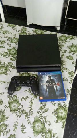 PS4 slim 500gb 1 controle 1 jogo