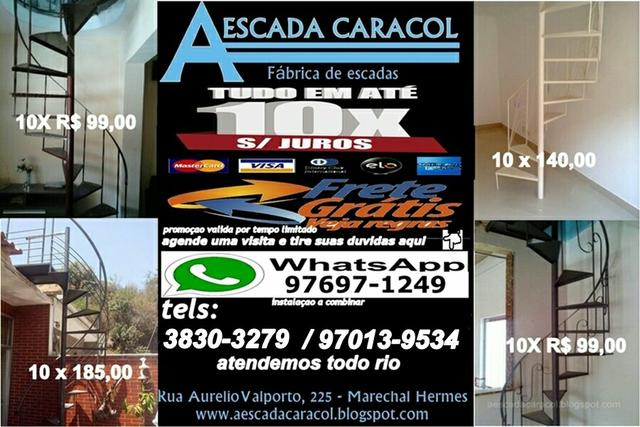 Escada caracol e reta a partir de 10x 99