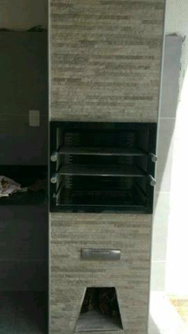 Churrasqueira pre moldada quadrada e possivel sim