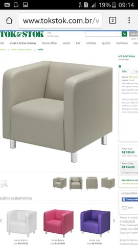 Vendo conjunto para sala tok &stok