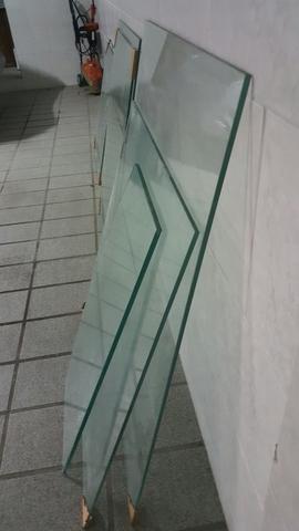 7 Placas de Vidro Temperado 10mm e 7 mm. Novo