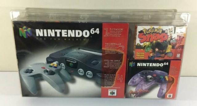 Nintendo 64 set com pokemon snap e controle adicional