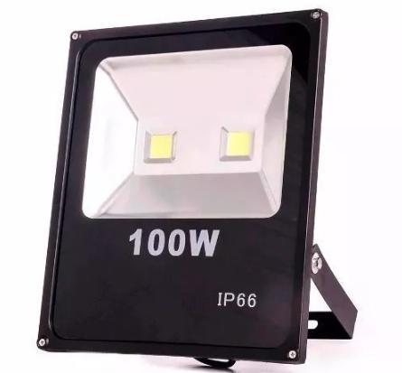 Refletor Led 100w - Holofote Branco Frio Bivolt.