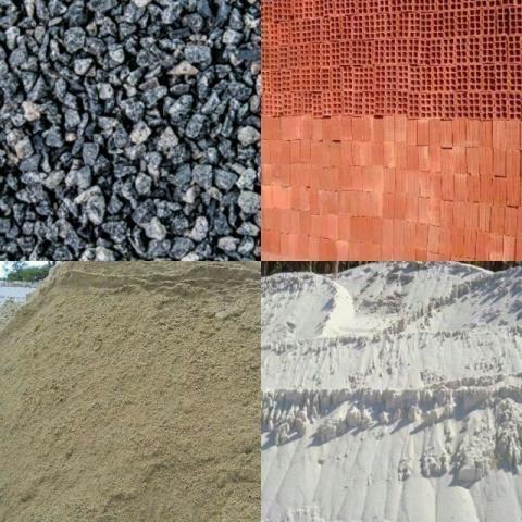 Tijolos areia e brita de primeira (frente grátis)