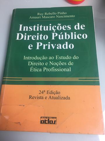 Livro instituições de direito público e privado