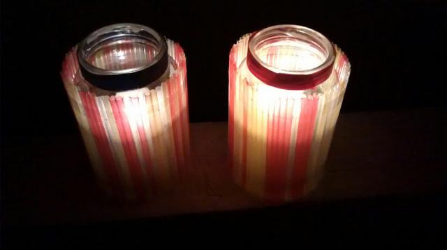 Luminária artesanal para velas