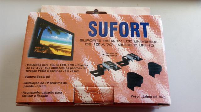 Suporte Tv's 10'' Até 70 Fixo De Parede Universal Uni-10