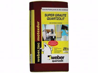 Argamassa Weber Tec Super Graute Cinza Saco de 25Kg