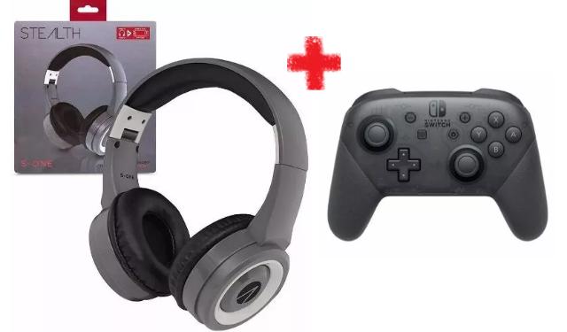 Controle Pro Switch + Headset Nintendo Switch S-one