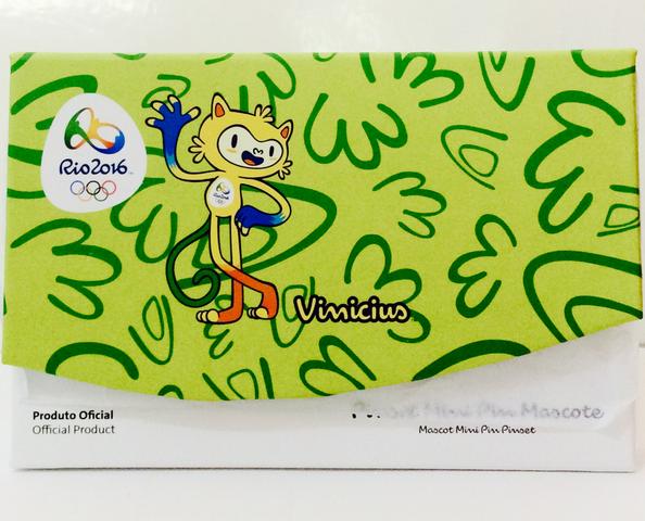 Pin Set Coleção Mascote Vinícius Jogos Olímpicos Rio