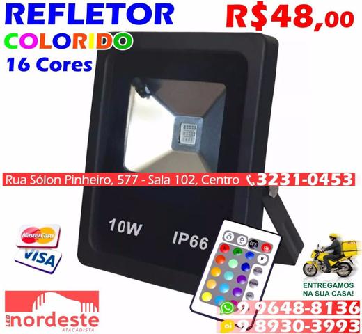 Refletor de Led Rgb com controle