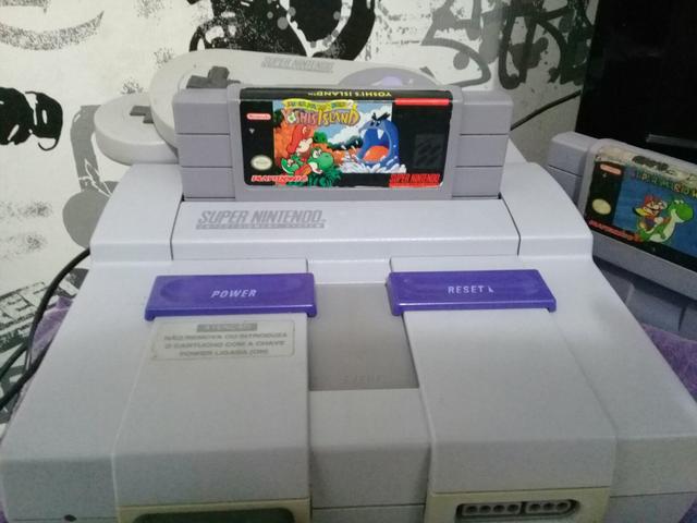 Super Nintendo completo em ótimo estado