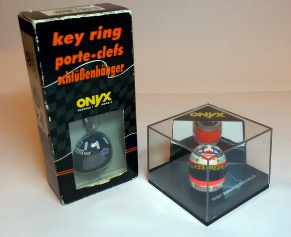 Capacetes miniaturas Onyx - Formula 1 Barrichello + Damon