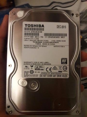 HD Toshiba 1TB novo Zero! nunca usado