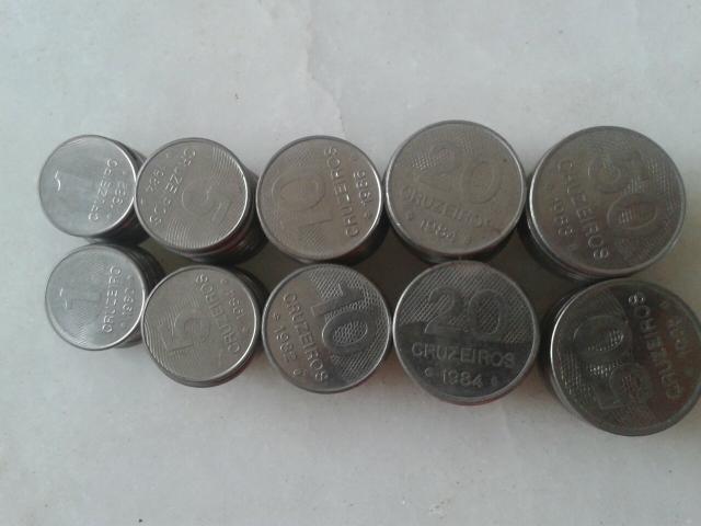 Lote (100) moedas  cruzeiros