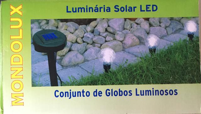 Luminária Solar LED - Conjunto de Globos Luminosos