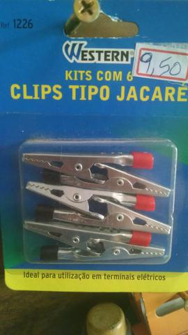 Kit 6 Clips Tipo Jacaré