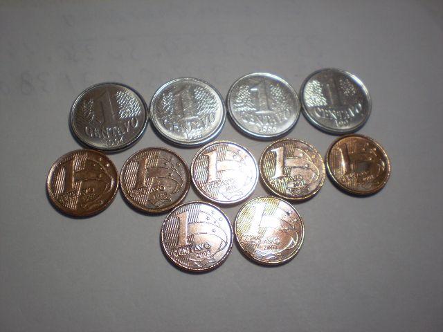 Lote de moedas 1 centavos