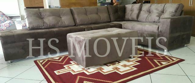 Sofá De Canto Com Puff Austrália