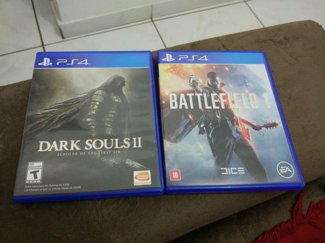 Vendo Battlefield 1 e Dark Souls 2 - PS4
