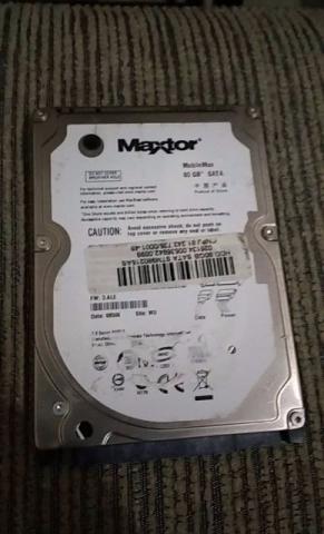 HD Maxtor para notebook 80 gb