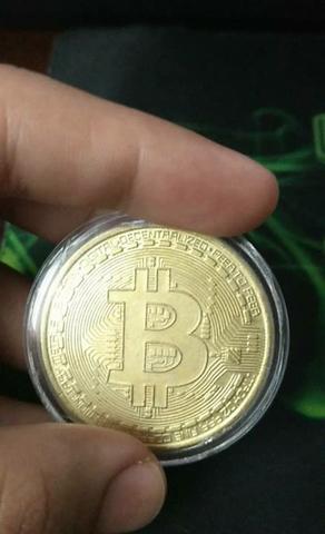 Moeda bitcoin física - edição comemorativa