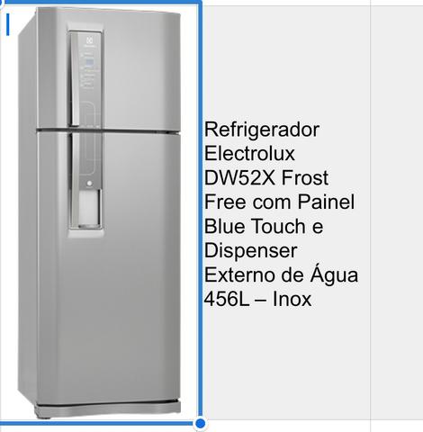 Refrigerador Eletrolux DW52X Frost Free inox 456L