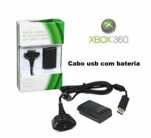 Kit Bateria e Cabo Controle Xbox