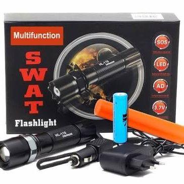 Led lanterna swat recarregável completo