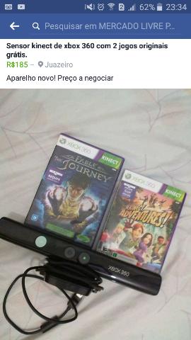 Sensor kinect novo pra xbox 360
