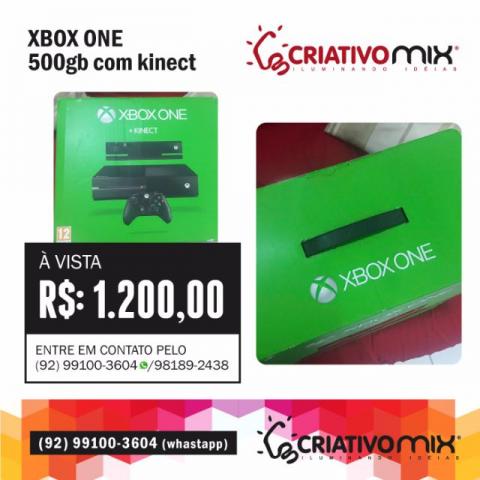 Xbox One 500gb com kinect + jogo. R  (à vista)