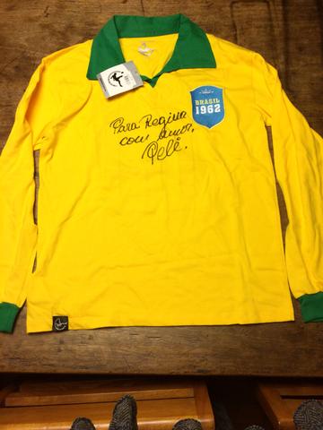 Camisa Brasil Autografada Pelé