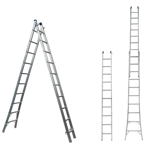 Escada De Alumínio Extensível (3 Em 1) 20 Degraus
