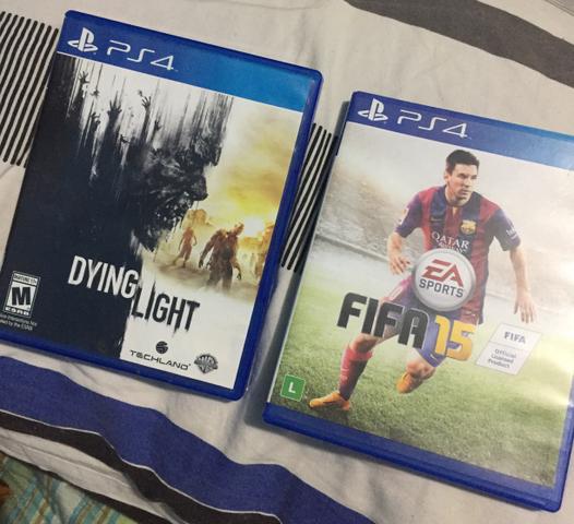 Jogos ps4 - FIFA 15 e Dying Light