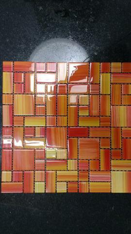 Pastilha de Vidro Mosaico Laranja