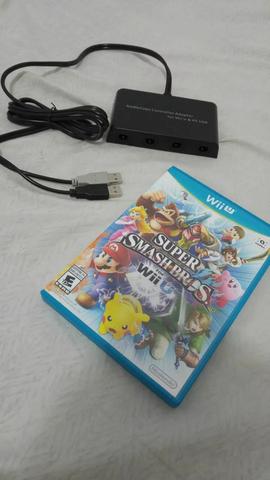 Super Smash Bros 4 Wii U + Adaptador Controle Game Cube